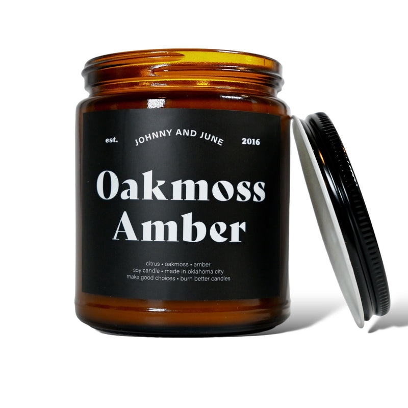 Oakmoss Amber Soy Candle