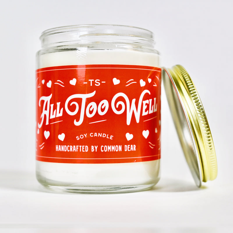 All Too Well Taylor Swift Inspired Soy Candle