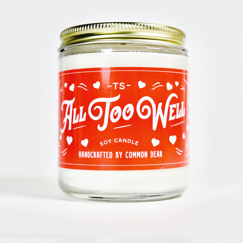 All Too Well Taylor Swift Inspired Soy Candle